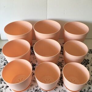 Set of 9 Peach Planters
